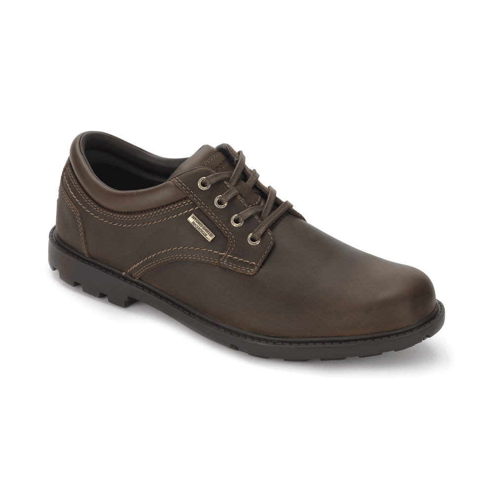 Rockport Singapore Mens Oxfords - Storm Surge Plain Toe Brown - AP8206759